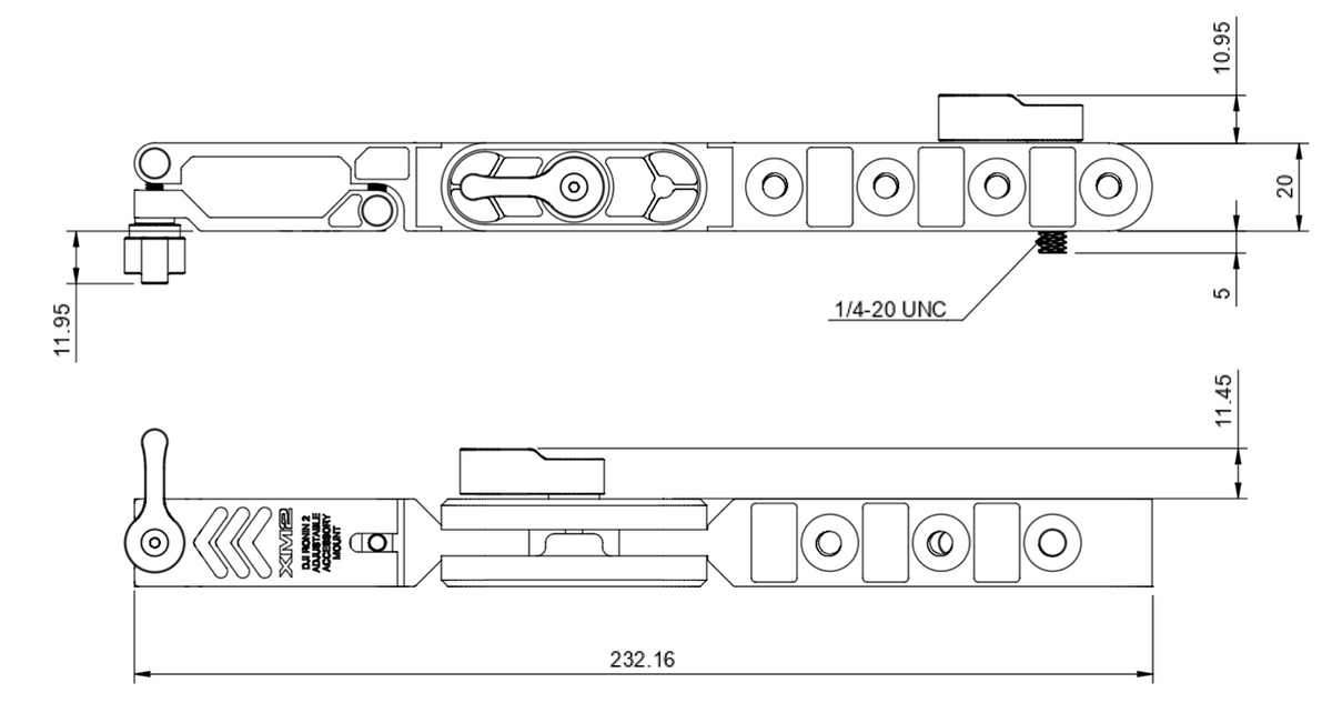 XM2 | RONIN 2 ADJUSTABLE ACCESSORY MOUNT | V2