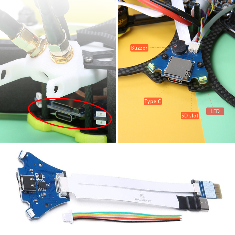 FPV Cable | iFlight Extension Hub Board for Bumblebee HD V2 Cinewhoop | SD Card Slot + USB-C