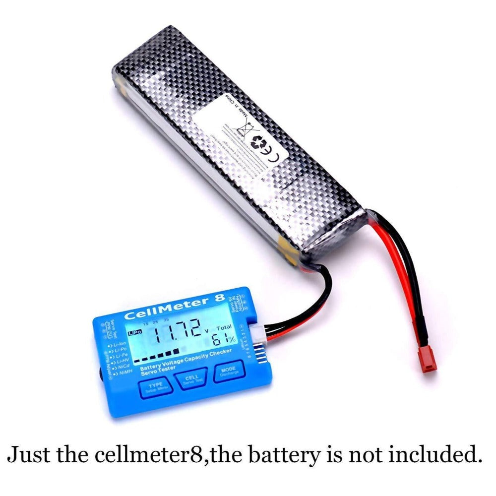 Digital Battery Capacity Checker | Cell Meter 8