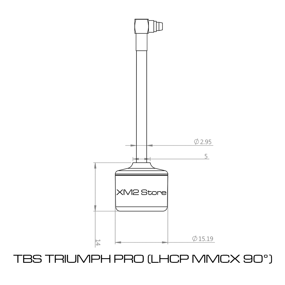 TBS TRIUMPH PRO (LHCP MMCX 90°)